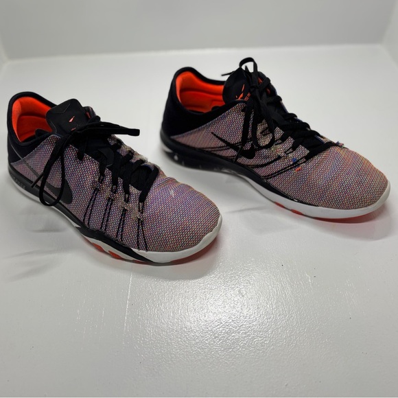 Nike Free TR 6 Trail Training Running Shoes Black Purple Rainbow Women Sz 8.5 - Picture 2 of 12